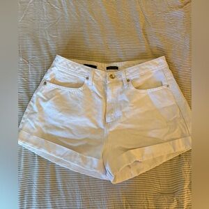 White Jean Shorts